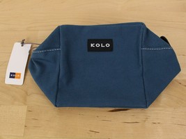 NWT Kolo - Parker SOFT CUBE Size Medium Organic Cotton Blue Zipper Travel Case - £11.86 GBP