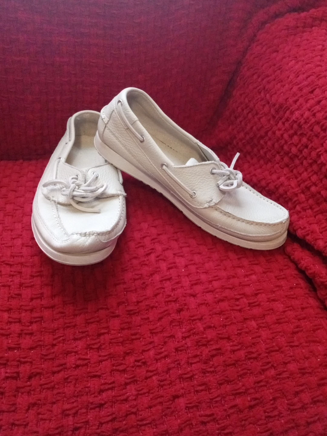 Men&#39;s Nunn Bush Casual White Leather Shoes Worn Once 9 - $353.22 MXN