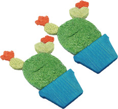 AE Cage Company Nibbles Potted Cactus Loofah Chew Toys 2 count - £16.02 GBP