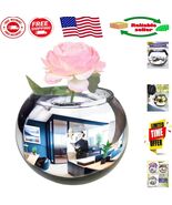 Handcrafted Silver Convex Mirror Vase – Stylish Desk Accessory for Profe... - $43.35 CAD