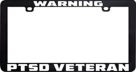 Warning Ptsd Veteran Tailgating License Plate Frame - £5.51 GBP