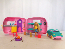 Barbie Club Camper Playset Chelsea Camping Hitch the Car  Road Trip Themed - £10.88 GBP