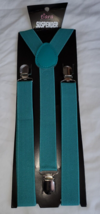 Suspenders Men Or Women Y-Shape Back Clip On Elastic Adjust Teal Color - $12.59