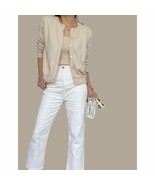 Daily Cut Cotton Cashmere Cardigan &amp; Tank in Sand Small/Medium NWT - £68.79 GBP