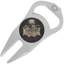 Skeleton Skull Arsenic Poison Golf Ball Marker Divot Repair Tool Bottle Opener - £9.27 GBP