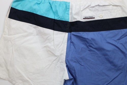 Vintage 90s Streetwear Mens Large Striped Color Block Lined Above Knee Shorts Item image 11