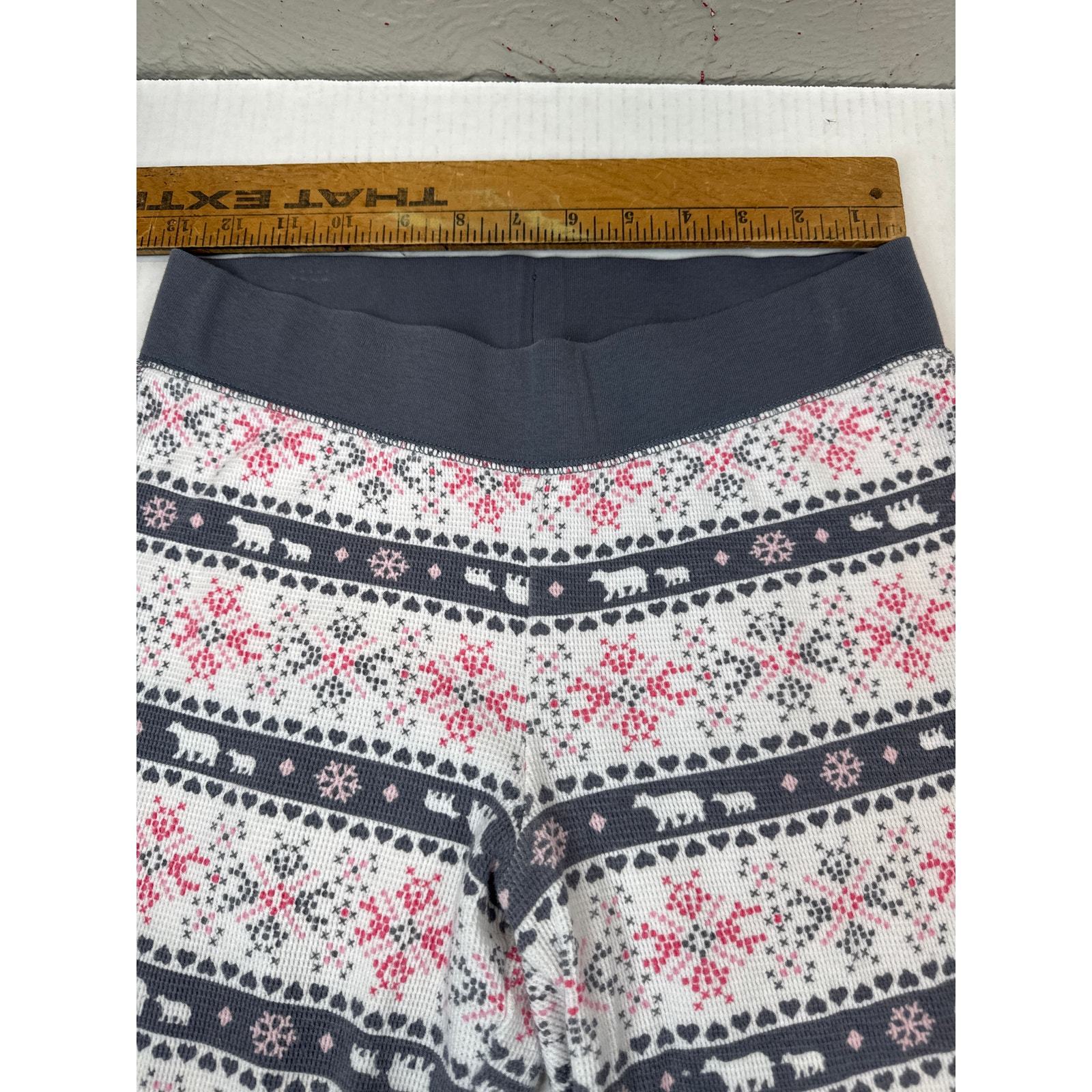 Victoria's Secret Pants Womens Pink Thermal Snowflake Sleepwear Pajama Sz Small Item image 4