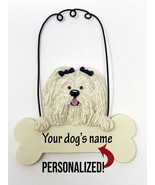 Personalized Maltese Dog Name Mini Sign Hanger Decor Figure Ornament - $280.81 MXN