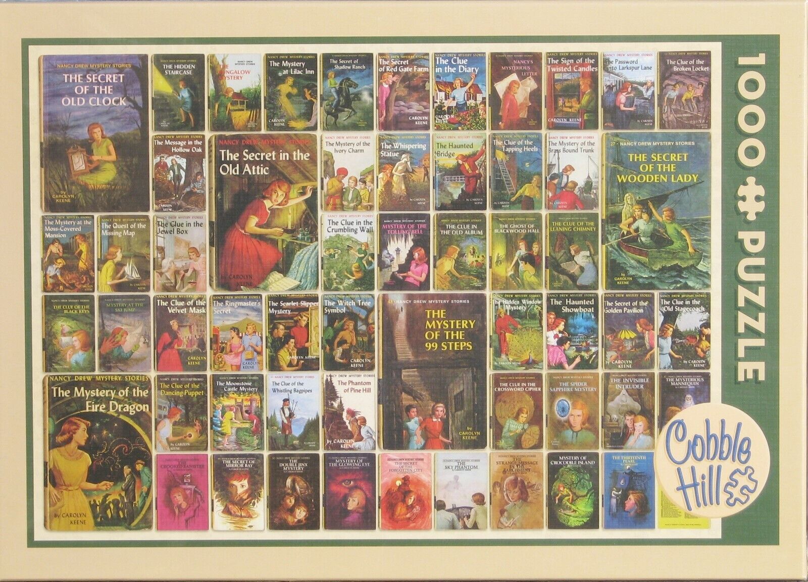Cobble Hill Nancy Drew Mysteries Book Covers 1-56 1000 pc Jigsaw Puzzle