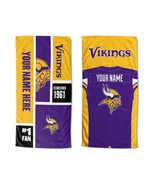 Minnesota Vikings Official NFL Jersey or Colorblock Personalized Beach T... - $49.99