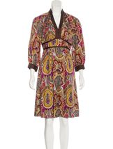 Tibi Dress Split Neck Knee-Length Dress Size 6 Small Multi color - £9.92 GBP
