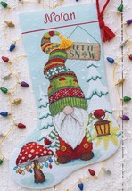DIY Dimensions Gnome Winter Christmas Counted Cross Stitch Stocking Kit 09000 - $34.95
