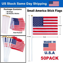 5 X 8 In American Flags Us Flags / Mini American Country Flag On Stick S... - £15.71 GBP