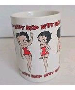 Vintage 1998 Betty Boop Coffee Mug Cup Marilyn Monroe Poses Red Dress - £7.94 GBP