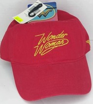 WONDER WOMAN HAT Cap  NEW  BOXLUNCH RED GOLD LASSO LOGO Adjustable  - $11.57