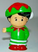Fisher Price Little People Christmas Santa Claus Main St Boy Cottage Elf Koby - $7.99