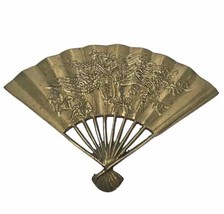 Asian Hand Fan Solid Brass with Ornate Embellished Dragon Design - £12.51 GBP