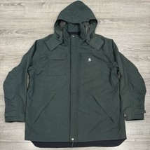 Carhartt C72 EVG Green Nylon Raincoat W/ Hood Jacket XL Regular Workwear... - $69.29