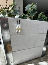 “Two Way Crystal “ Earrings Genuine Swarovski Pearls/ Crystal Earrings Free Ship - £23.28 GBP