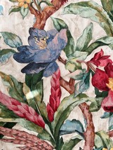 Fabric Piece Tropical Garden Flowers Birds for Wall Art Cushions 56” x 38” - £12.99 GBP