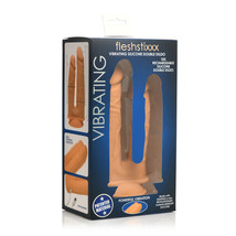 Fleshstixxx Vibrating Silicone Double Dildo Tan - $128.25