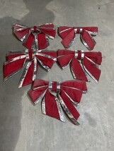 Set Of 5 Municipal Christmas Decorations Commercial Bows 24” By 24” - $69.37 CAD