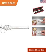 Dial Caliper with Adjustable Bezel and Fitted Case - White Face, 0-6" Ra... - $181.86