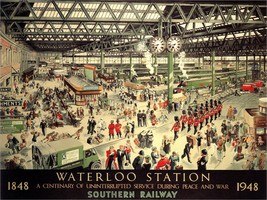 4176.Waterlook staton.southern railway.centenary.POSTER.Home Office art decor - £12.78 GBP+