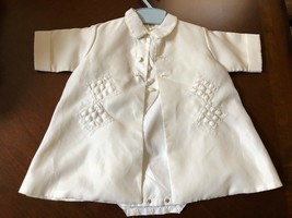 VTG Madonna Creations White 3pc Christening Outfit Baby Boy 3-6 mos blue... - $29.45