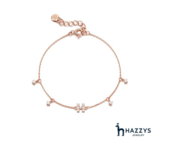 Hazzys Bracelet HB0039SM2 32910784 Basic H Silver with Free Gifts - £59.03 GBP