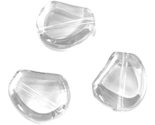 20 pcs Hyacinth Bean Glass Beads Crystal Clear AB Mirror Finish 15x13mm - £5.37 GBP