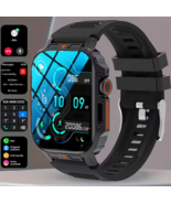 Military ERUN Smartwatch 55 mm Black Case Black Silicone Watch for Men - $25.11