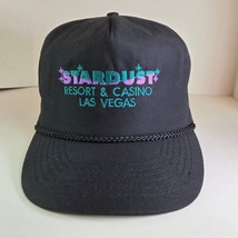 Vintage Stardust Resort &amp; Casino Las Vegas Hat Black Rope Strapback 80s/90s - $59.95