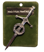 Malcolm MacCallum Scottish Celtic Clan Crest Badge Brooch Kilt Pin 4 Inc... - $41.07 CAD