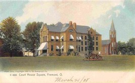 Court House Square Fremont Ohio 1908 Rotograph postcard - £5.84 GBP