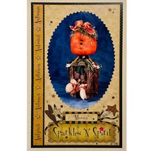 Halloween Pumpkin Girl Doll Pattern Monica by Sparkles N Spirit Home Decor Doll - £6.25 GBP