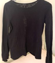 Banana Republic Womens Black Long Sleeve Open Back Shirt Size Small - $3.99