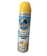 Pledge Clean It Stainless Steel Spray Lemon Zest 9.7 Oz New HTF - £19.54 GBP