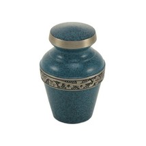 At Peace Memorials Avalon Evening Blue Mini Keepsake w/Velvet Bag Cremat... - $1,126.07 MXN