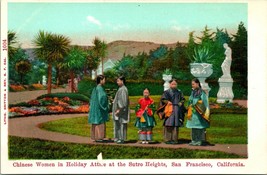 Vtg Postcard 1900s Chinese Women in Holiday Attire Sutro Heights San Francisco - £3.29 GBP