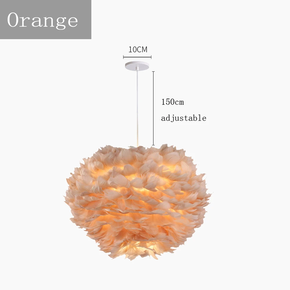   Chandelier Light Feather Pendant Lamp Droplights LED Romantic Hanging Lamps fo - £230.77 GBP