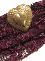 Vintage JERI-LOU Scarf Dress Clip Gold-Tone Hinged Heart - Signed - $12.00