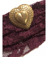 Vintage JERI-LOU Scarf Dress Clip Gold-Tone Hinged Heart - Signed - £9.43 GBP