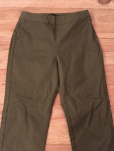 Cotton On Womens Army Green SAMMI CAPRI PANT Side Zip Twill Stretch Size... - $34.00