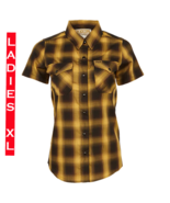 DIXXON FLANNEL - GOLD RUSH Bamboo Shirt - Short Sleeve - Women&#39;s XL - £54.25 GBP