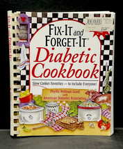 Diabetic Cookbook Slow Cooker Favorites Fix It and Forget It Paperback 2005 - £3.92 GBP