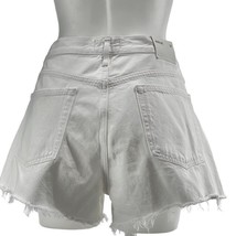 AGOLDE Shorts Parker White Denim 5 Pocket Buttoned Fly Cutoffs Women&#39;s Size 30 - £53.08 GBP