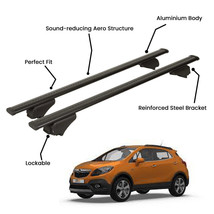 2 Pcs Black Roof Rack Cross Bars For Opel Mokka Suv 2012-2016 - $128.60