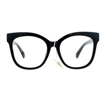 Womens Clear Lens Glasses Super Oversized Square Butterfly Frame UV 400 - £8.77 GBP