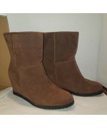 Sugar ADARA Faux Suede Whiskey Brown Wedge Style Ankle Short Boots Sz 9.5   - $26.99 CAD